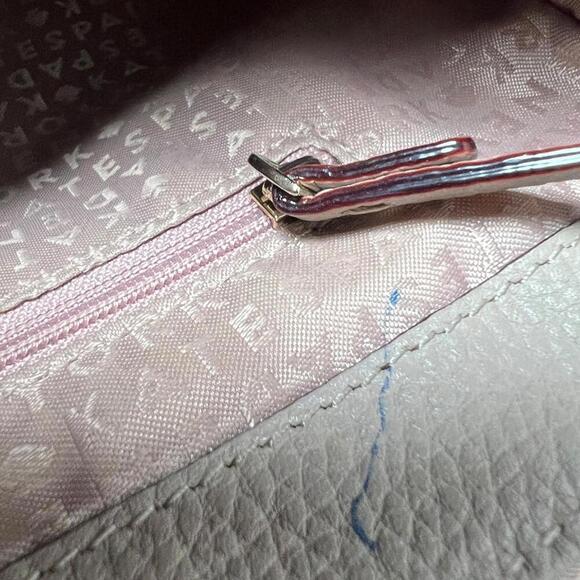 Kate Spade New York Crossbody Bag Nude Taupe Pebbled Leather Flap Purse - Picture 13 of 15